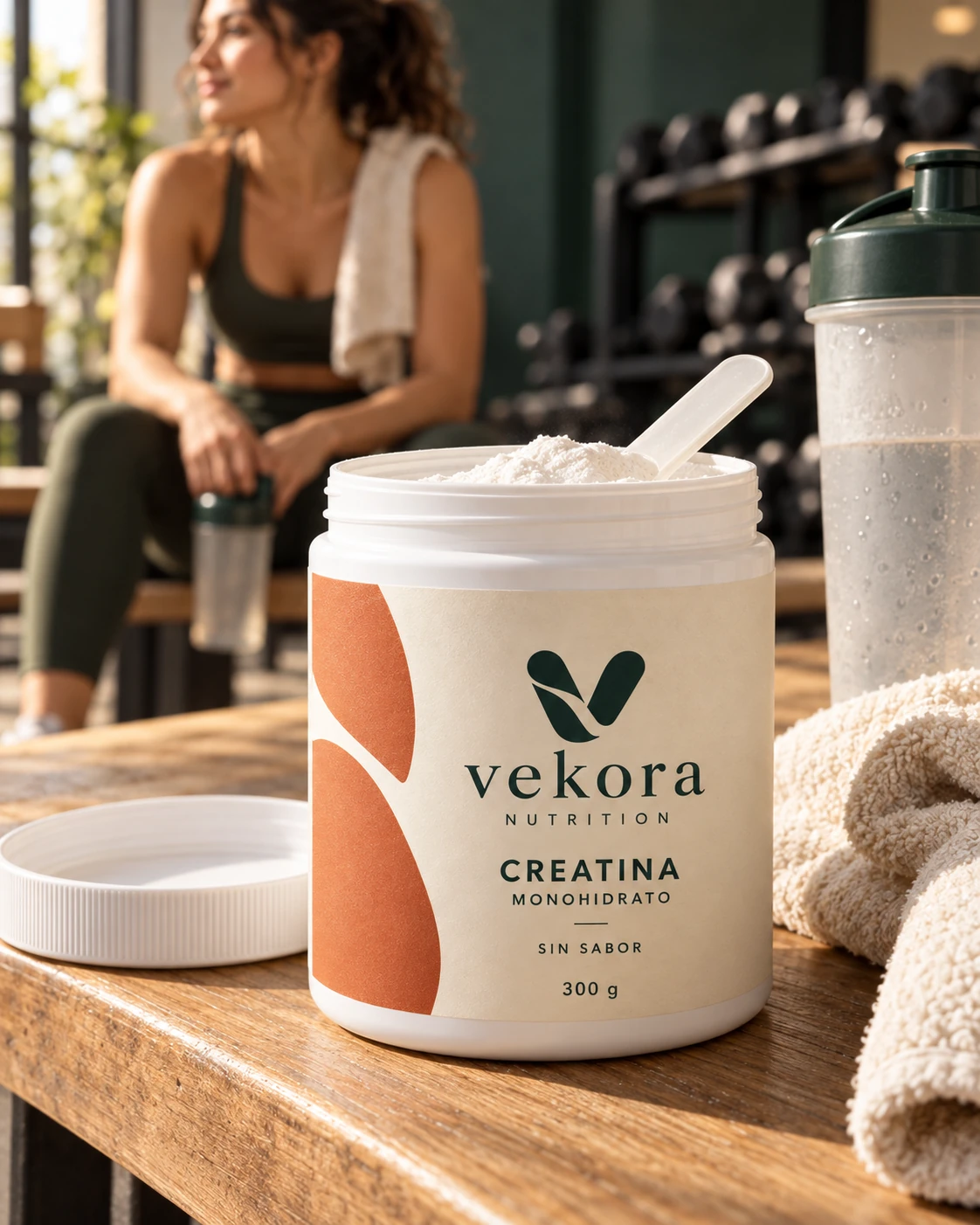 Creatina VEKORA en una rutina de entrenamiento